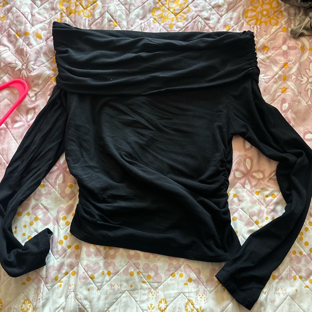 Off the shoulder black top